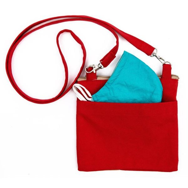 Photo of Mini Essentials Bag Set in red, back side