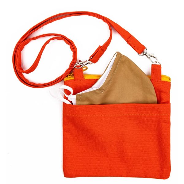 Photo of Mini Essentials Bag Set in tangerine, back side