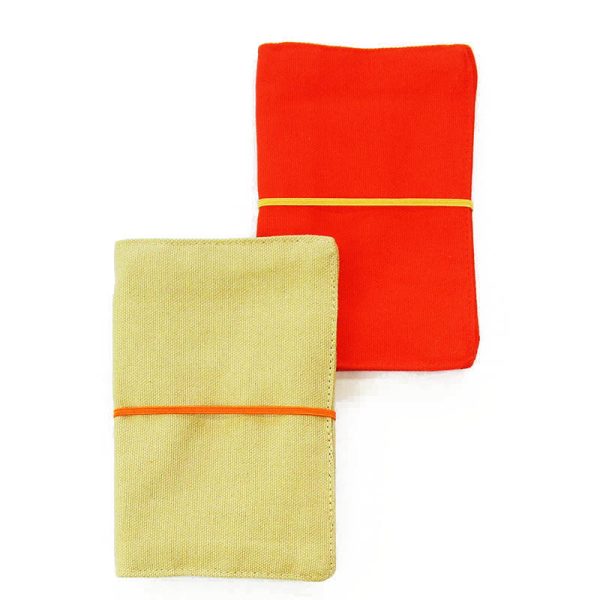 Large Flip Pouch Duo - Orange and Tan