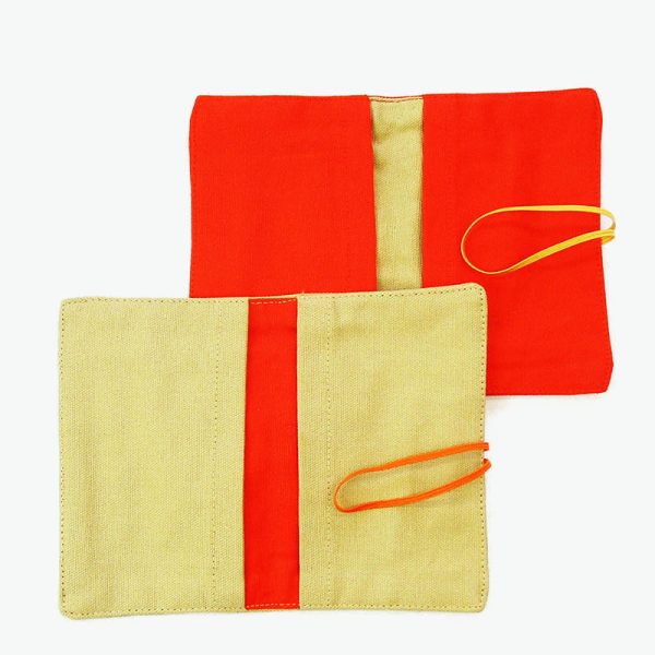 LARGE FLIP POUCH™ Duo (Orange and Tan)
