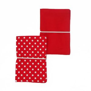 Large Flip Pouch Duo - Red with Polka Dots