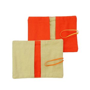 Large Flip Pouch Duo - Orange and Tan