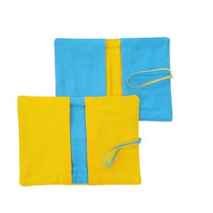 LARGE FLIP POUCH™ Duo (Turquoise and Yellow)