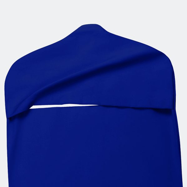photo of Fresh View garment bag in cobalt color (view from back)
