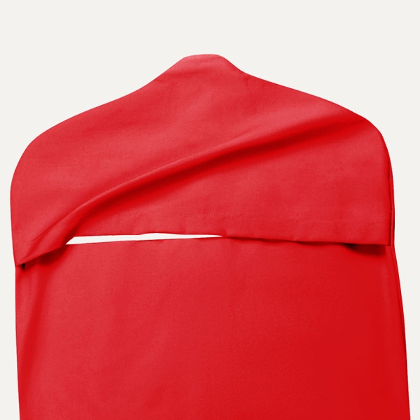 photo of Fresh View garment bag in red (view from back)