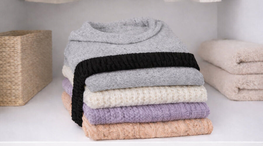 The Garment Band – Turn messy clothing piles into neat stacks